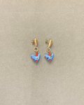 Brincos Passarinho de ceramica