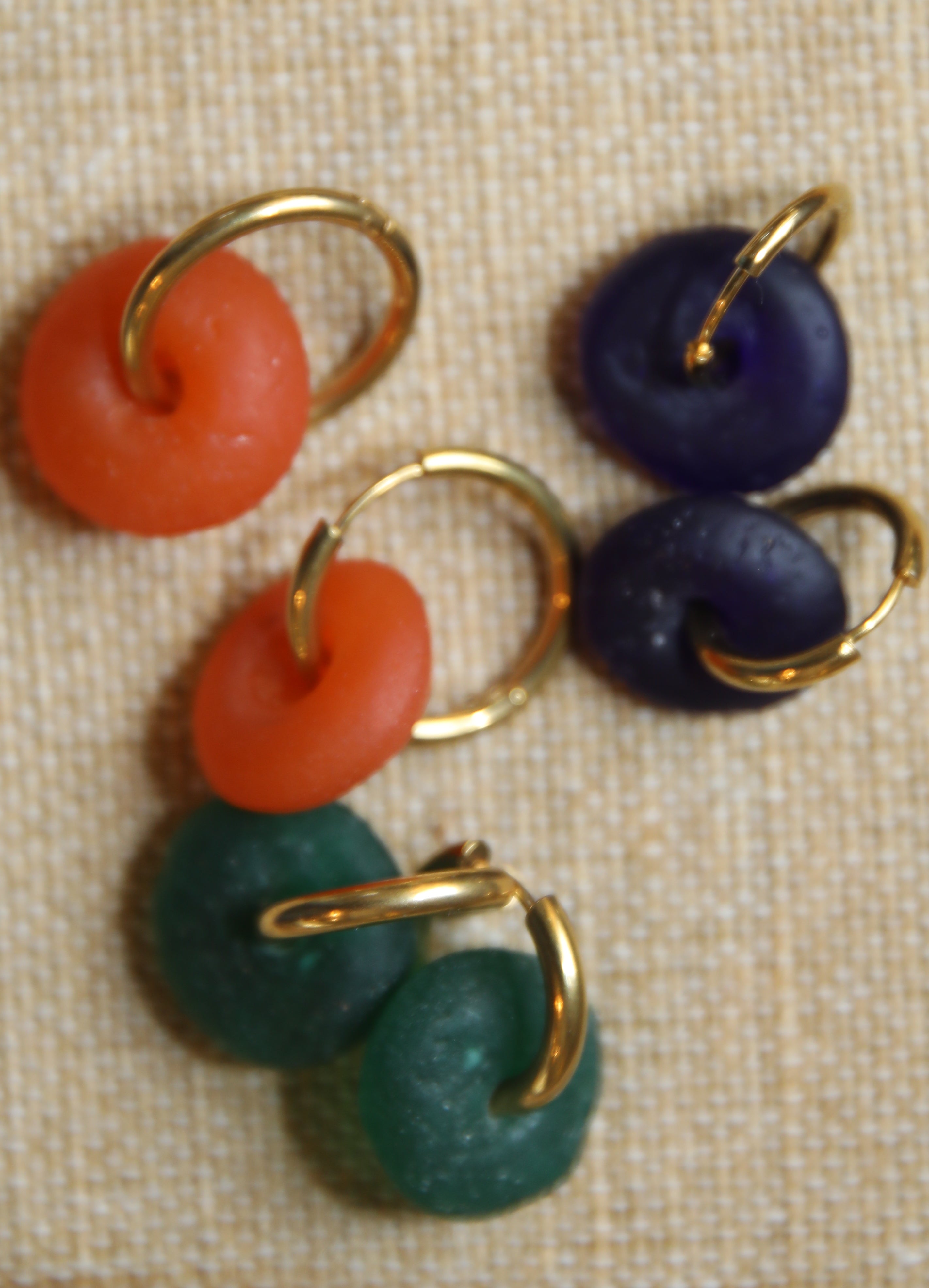 Argolas Vidro reciclado