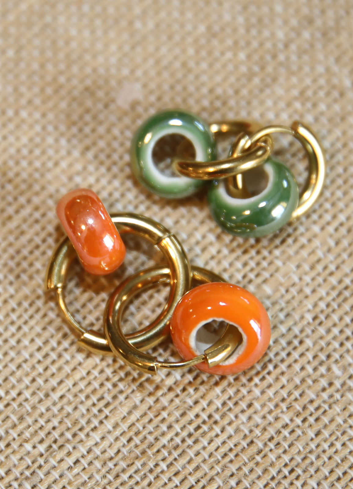 Brincos Aros de  Cerâmica