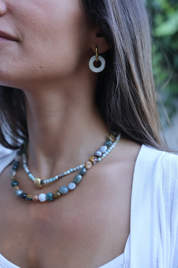 Argolas Aço Madrepérola