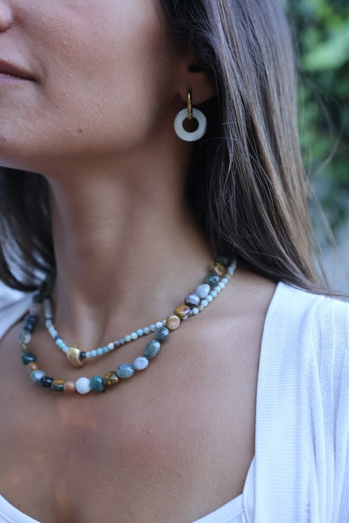 Argolas Aço Madrepérola