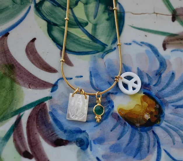 Colar Escapulário  Peace