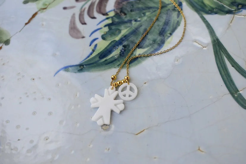 Colar Escapulário  Peace