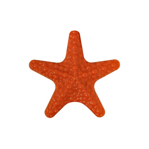 Colar Summer Star de aço com estrela de resina, estrela laranja, em fundo branco