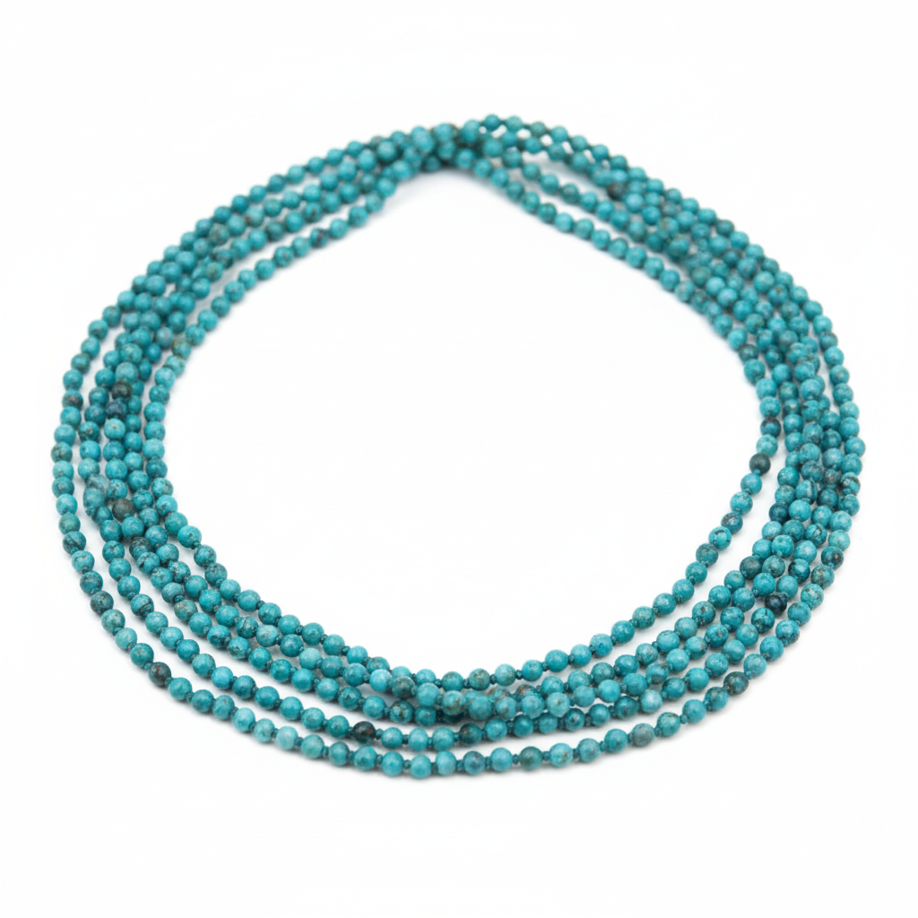 Colar turquesa em fundo branco